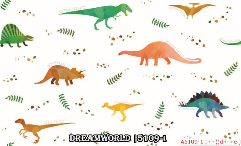 Giấy dán tường họa tiết khủng long.